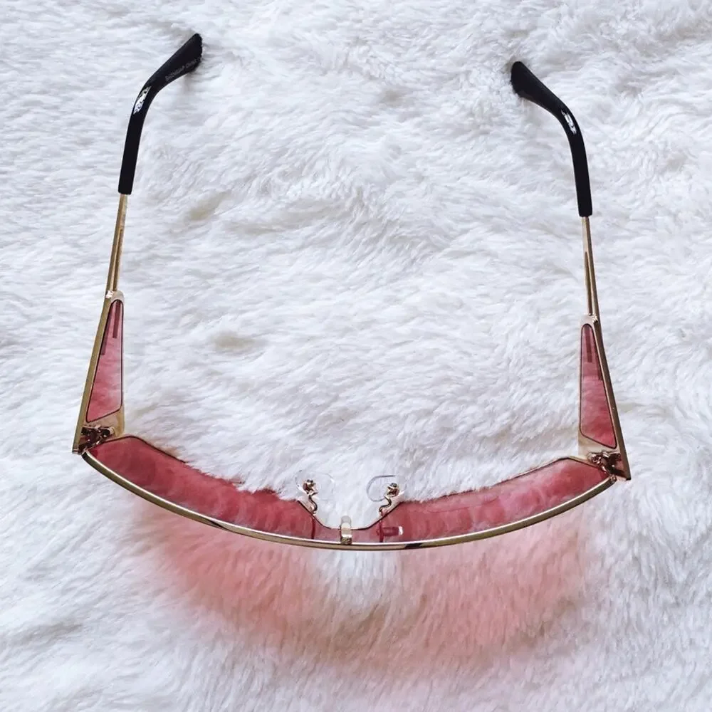 Sandy Clear Red Wrap-Around Sunglasses